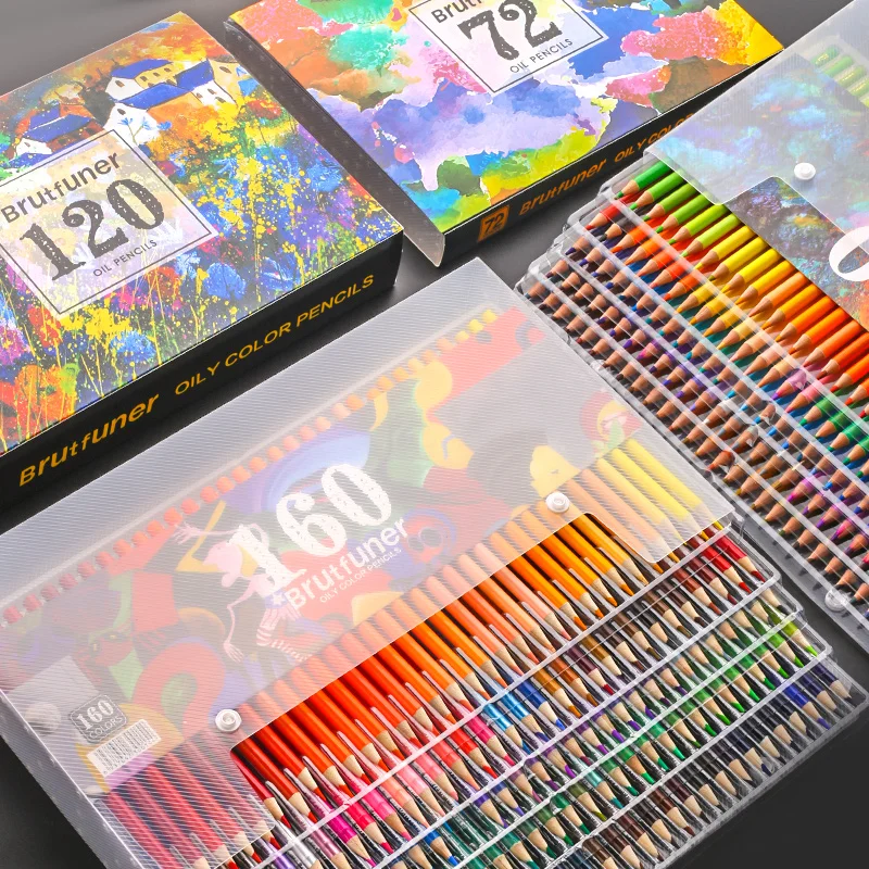 Набор профессиональных масляных цветных карандашей, альбом для рисования, 120/160 цветов от AliExpress WW