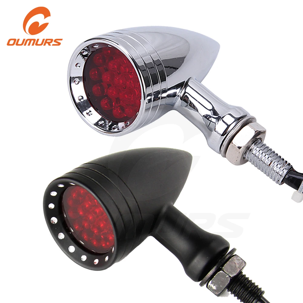 

OUMURS Motorcycle Turn Signal Light Bullet 20 LED Brake Driving Tail Indicator Blinker Lights Lamp For Honda Yamaha Suzuki BMW