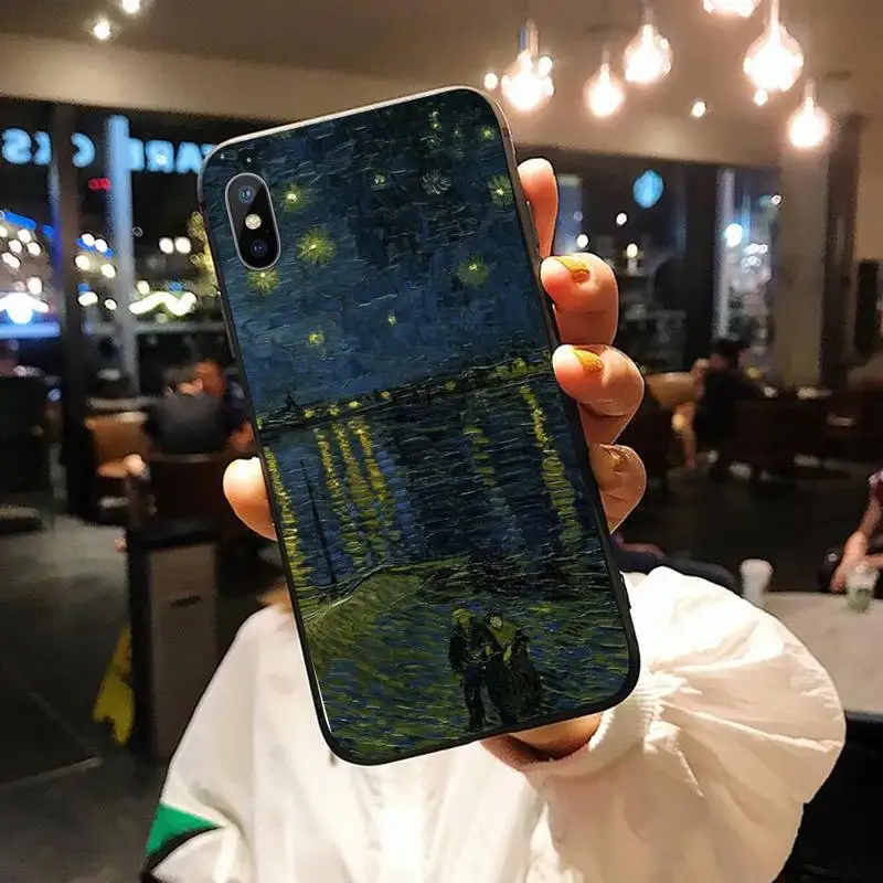 

famous painting art pattern high quality Phone Case cover for iPhone 11 12 pro XS MAX 8 7 6 6S Plus X 5S SE 2020 XR