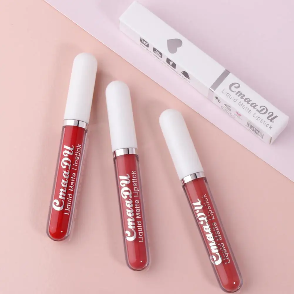

1pc Liquid Lipstick Matte Lip Gloss Cosmetic Lightweight Lip Glaze Long Lasting Lip Tint Waterproof Lips Makeup Lip Gloss