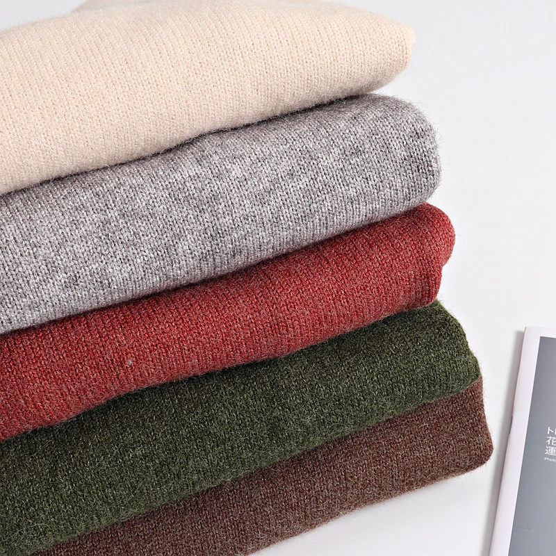 Женский кашемировый свитер GIGOGOU шерстяной пуловер оверсайз с высоким воротом