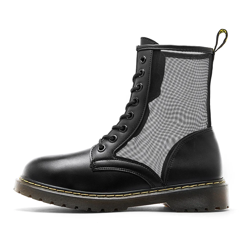 

Women Vulcanize Shoes Breathable Mesh Fashion Women's Shoes Martin Boots Non-slip Rubber Outsole Goth Shoes For Women 35-40