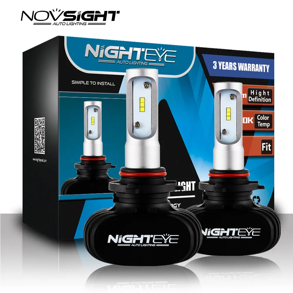 Nighteye светодиодный H4 H7 H8 H9 H11 8000LM 50W 6500K Высокое Яркость Автомобильный фары белый 9005