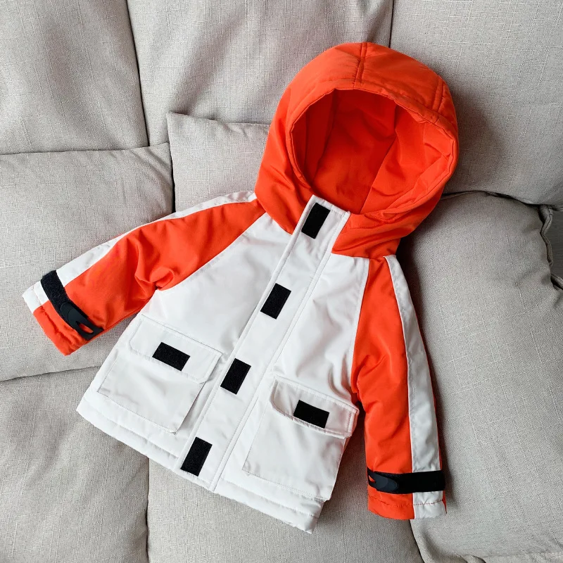 

OLEKID 2021 Autumn Winter Denim Jacket For Girls Cartoon Hooded Children Boys Jacket 1-7 Years Kids Baby Outerwear Toddler Coat