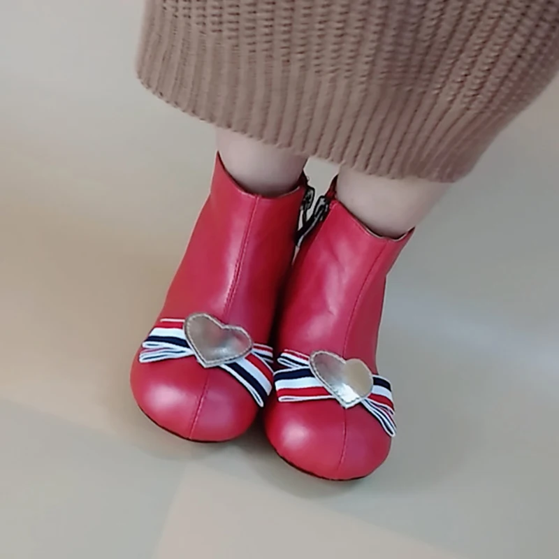 Кожаные ботинки Dolakids для девочек мартинсы детей кожаные ручной работы обувь