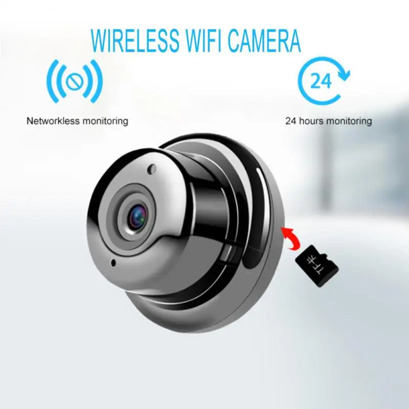 

IP-камера V380 Компактная Беспроводная с Wi-Fi и функцией ночного видения, 1080P