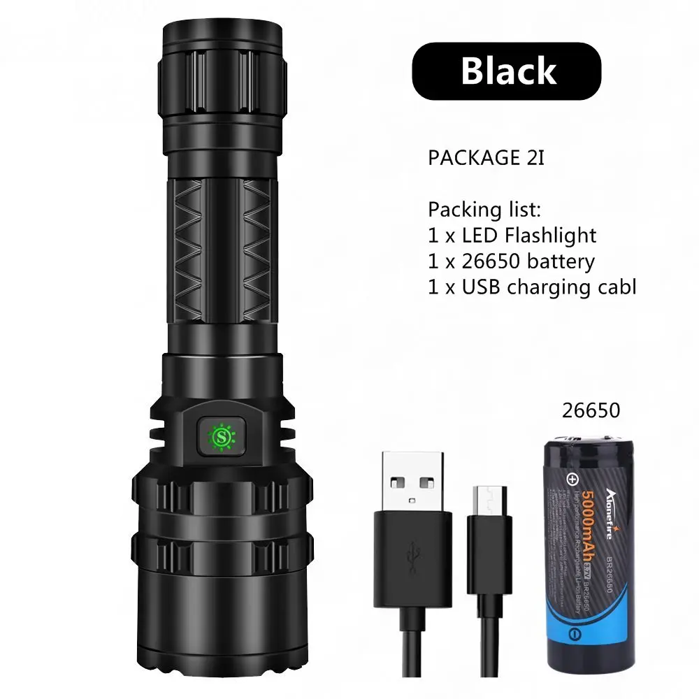 PACKAGE 2I-1 Alonefire G200 80000LM мощный XHP50.2 тактический светодиодный фонарик Xlamp водонепроницаемый фонарь ультра яркий фонарь кемпинг - Испускаемый цвет: PACKAGE 2I-1