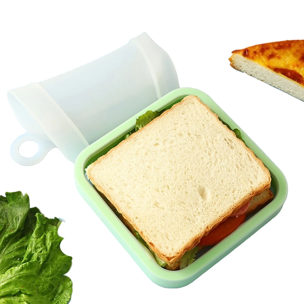 Reusable Sandwiches Toast Bags Silicone Food Storage Container Lunch Bag for Snacks Fruits School Work or Travel | Дом и сад