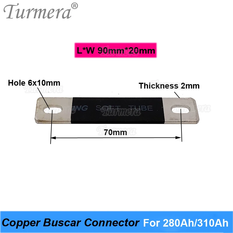 

Turmera Copper BusBars Connector for 3.2V 272Ah 280Ah 310Ah Lifepo4 Battery 400A Assemble for Uninterrupted Power Supply 12V 48V