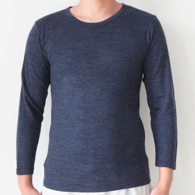 2019 Мужской базовый слой из мериносовой шерсти среднего веса топ с вырезом