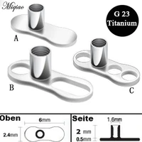 miqiao 1pc g23 grade titanium dermal anchor base skin diver piercing dermal implants jewelry 16g1 2mm inner of thread