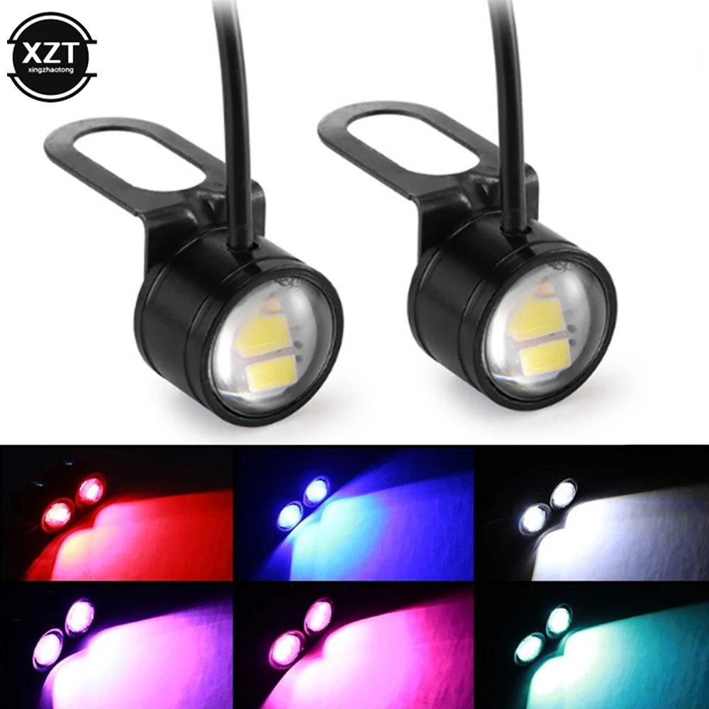 

2pcs/pair Motorcycle Eagle Eye Flash Light 12v Motorcycle Led Strobe Lights Warning Brake Aluminum Shell Lamp Spotlight