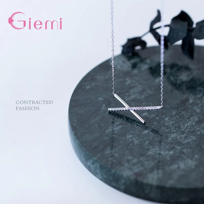 Женское и мужское ожерелье с кулоном из серебра 925 пробы с фианитами