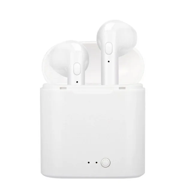 Белый I7s Tws Bluetooth 5,0 наушники Мини Спортивные Беспроводные стерео наушники гарнитура с микрофоном зарядная коробка настоящие наушники для прослушивания музыки - Цвет: Белый