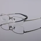 Оправа для мужских очков из чистого титана, металлическая оправа для коррекции миопии, дизайнерская, по рецепту