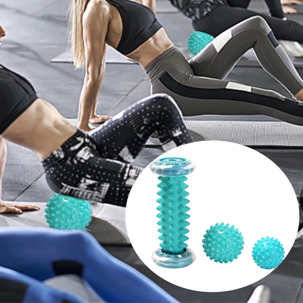 3 шт. Массажный мяч набор фасции для ног Шипованная ТПЭ Расслабляющая Тренировка
