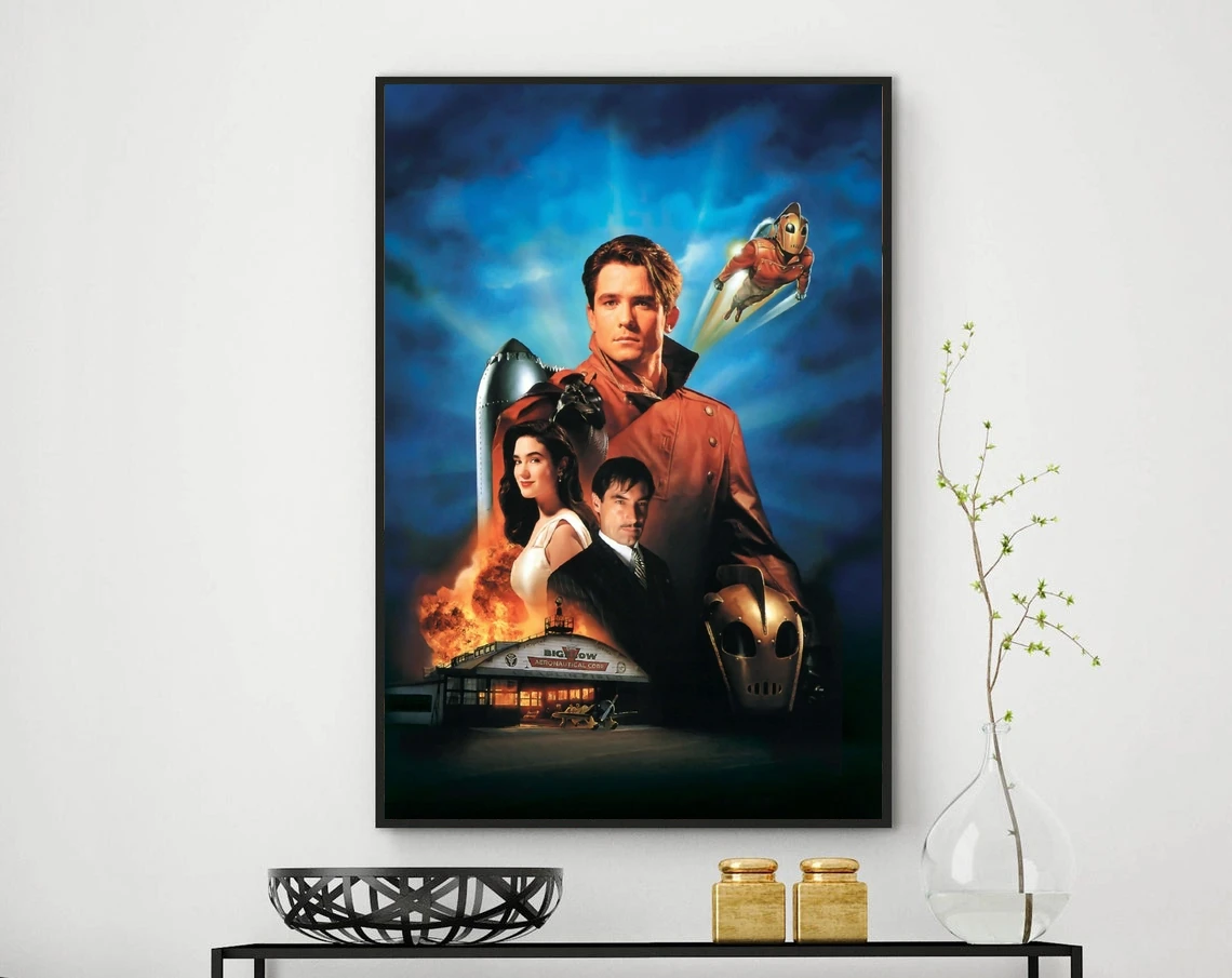 The Rocketeer Movie Poster American period Superhero Film Wall Decor Retro Cinema Bill Campbell Alan Arkin Print Gift