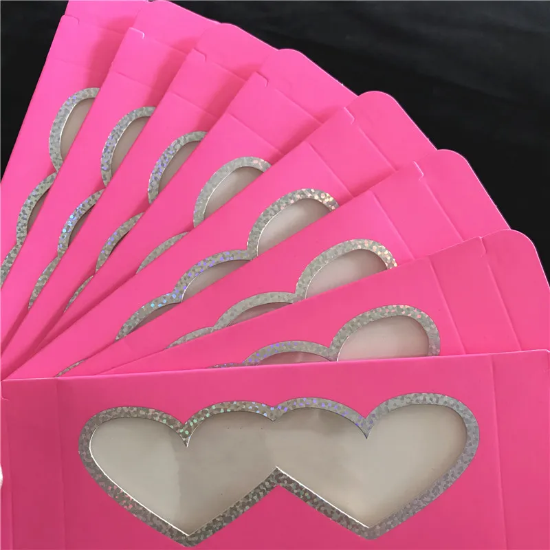 

Rose red special window Lash Boxes Packaging Wholesale 5D mink lash Paper Box Various Color Empty Eyelashes Boxes Vendor makeup