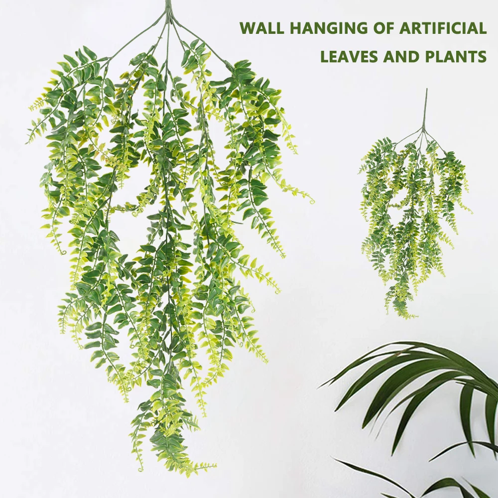 

Искусственные растения лозы 80 см, подвесные плющ, зеленые листья, гирлянда, искусственные цветы, ветки, шелковая искусственная стена, украше...