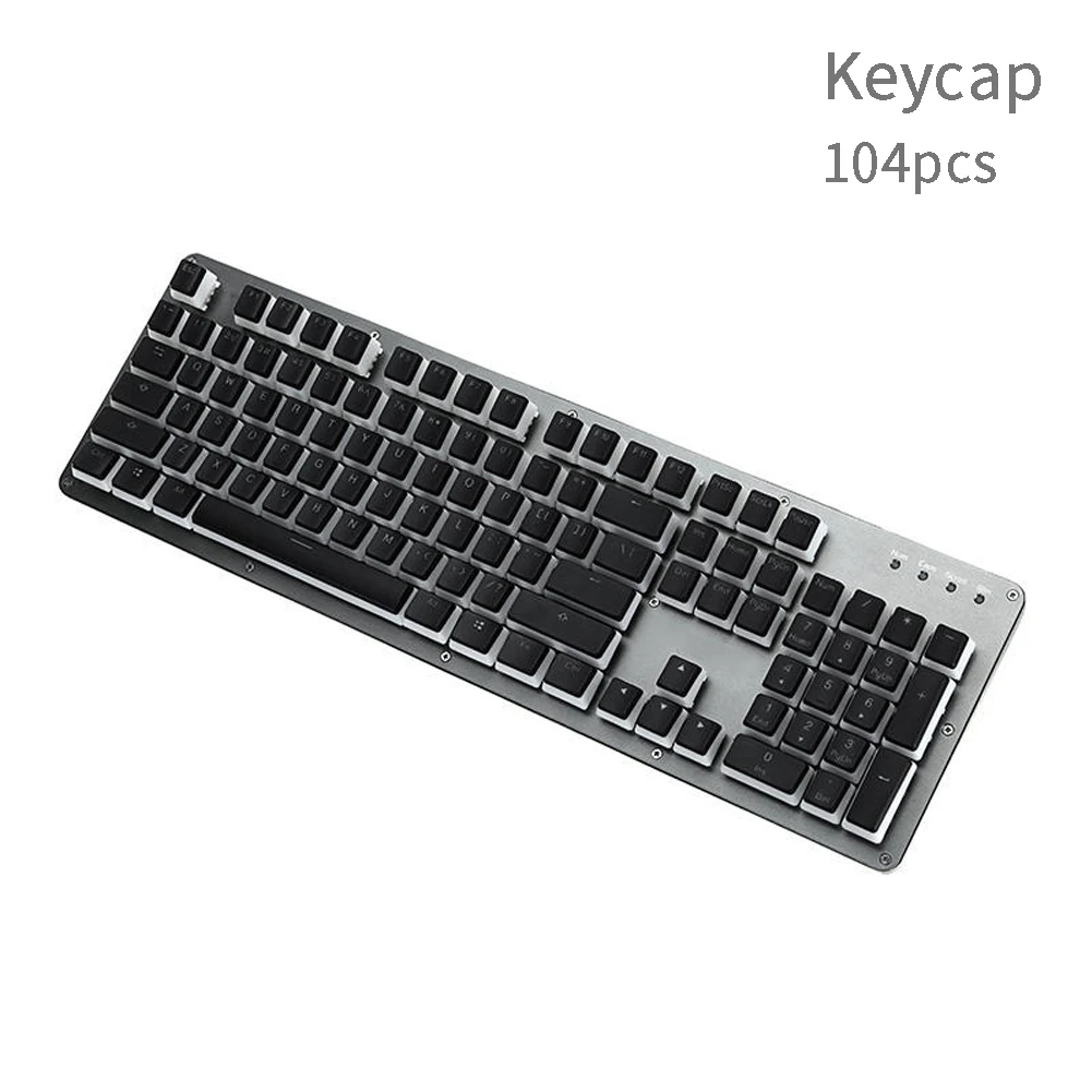 104 клавишная механическая клавиатура декоративная двухцветная полупрозрачная