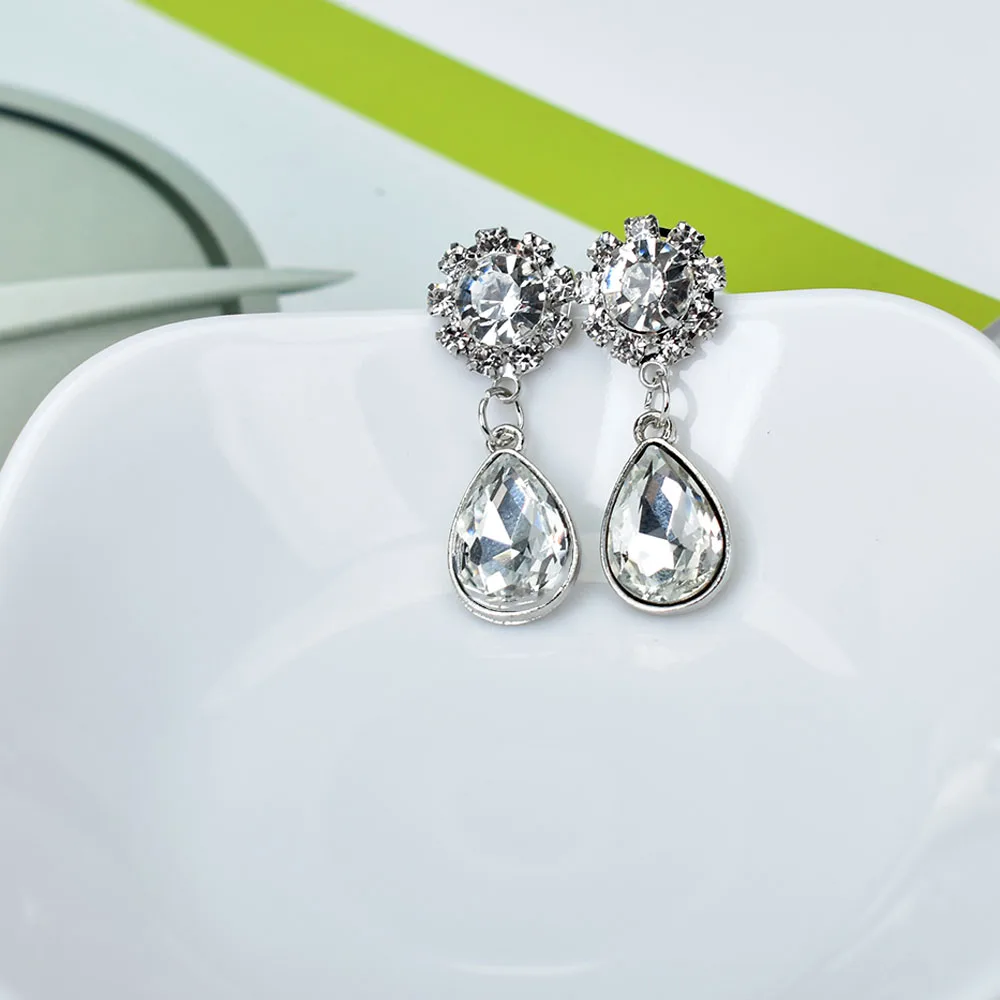 Белые красные серьги капли воды для женщин цветочные ювелирные изделия Простой