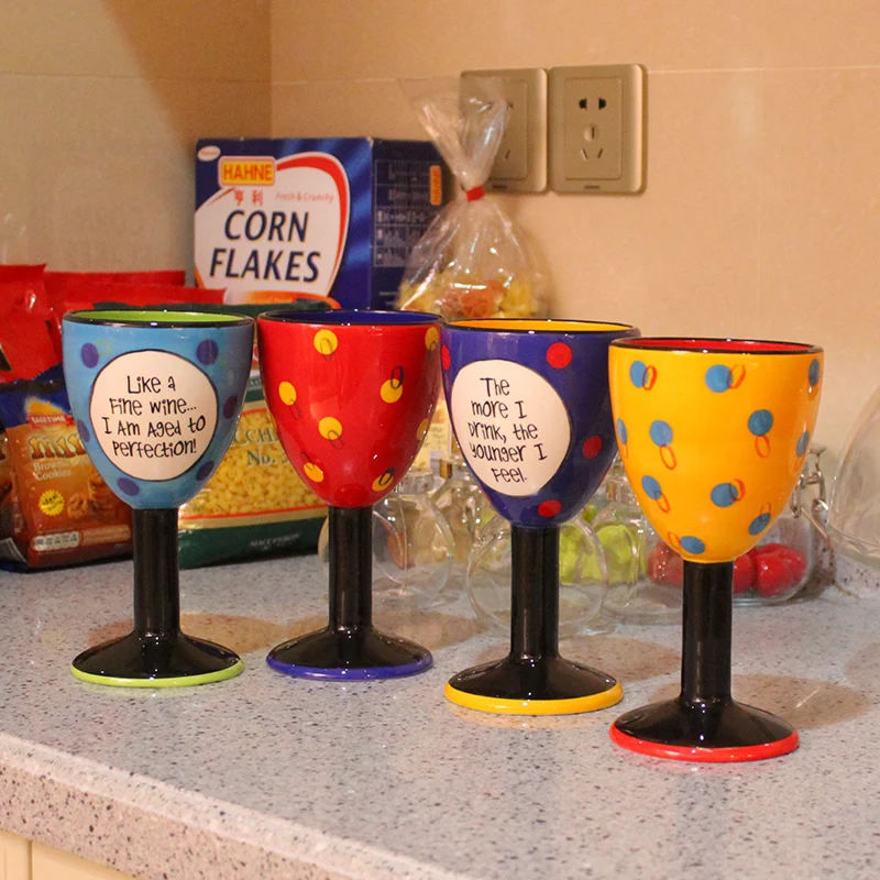 Разноцветная Высокая чашка модная индивидуальная для мороженого кофейная бокал