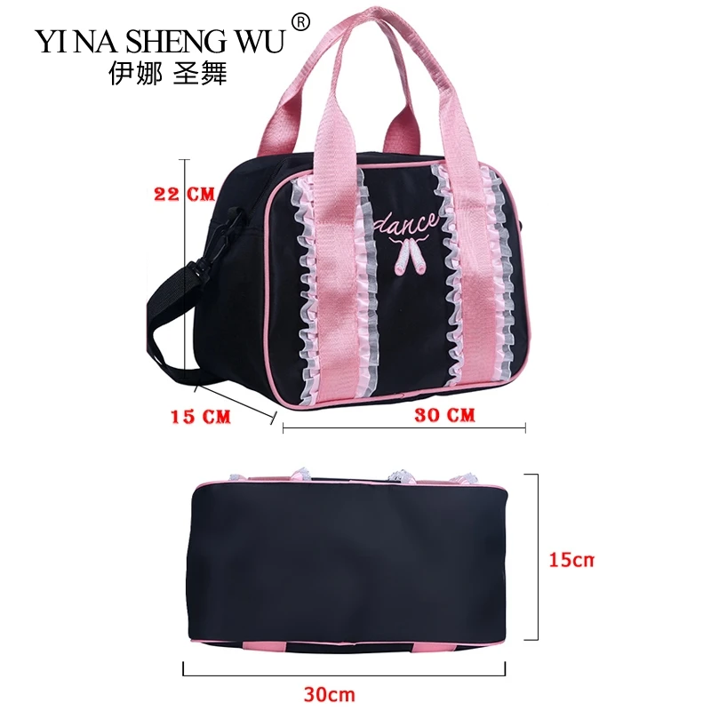 Розовые черные балетные танцевальные сумки для девочек балетная танцевальная