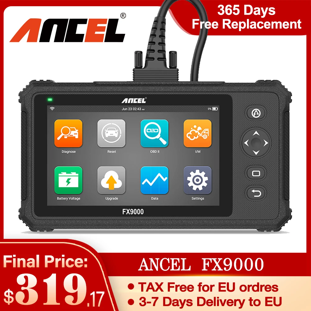 Диагностические инструменты Ancel FX9000 OBD2 профессиональный Автомобильный сканер