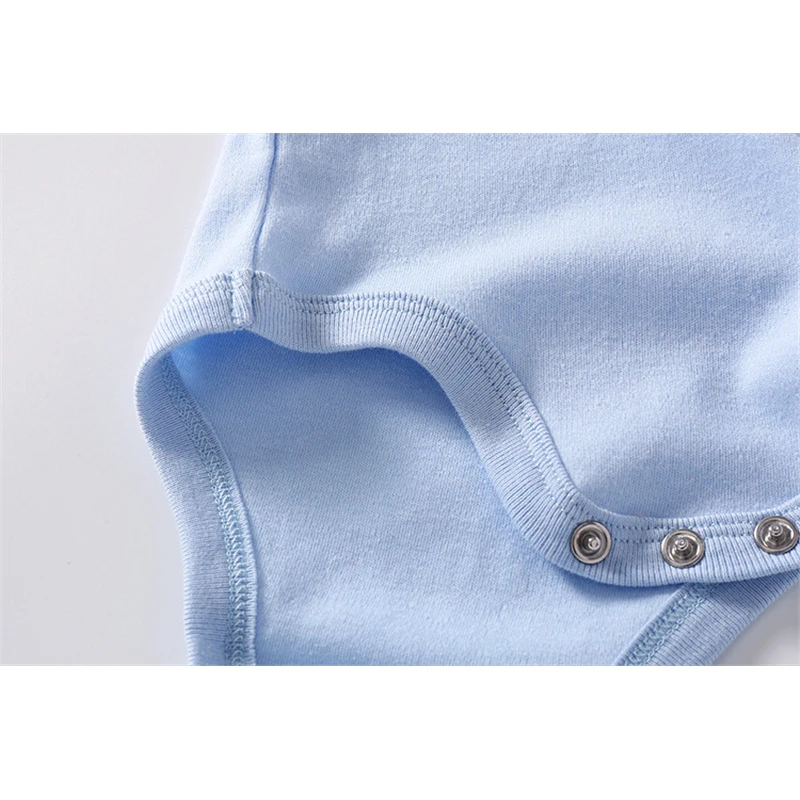 Детский однотонный комбинезон из 100% хлопка с длинным рукавом | Мать и ребенок