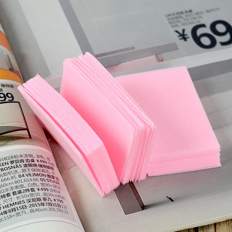 70pcs Nail Polish Remover Mini Nail Wipes Art UV Gel Cleaner Wipe Cotton Lint