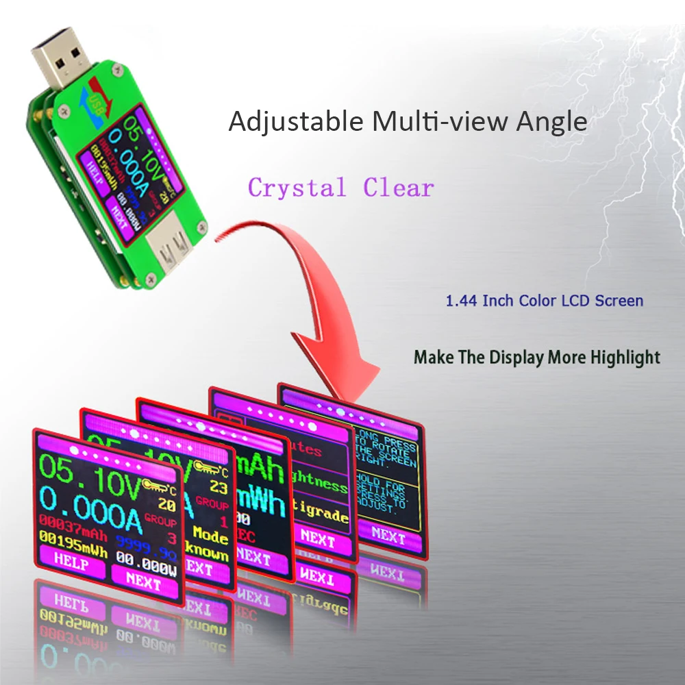 UM24 UM24C USB Тестер Вольтметр Амперметр измеритель мощности вольтметр температуры