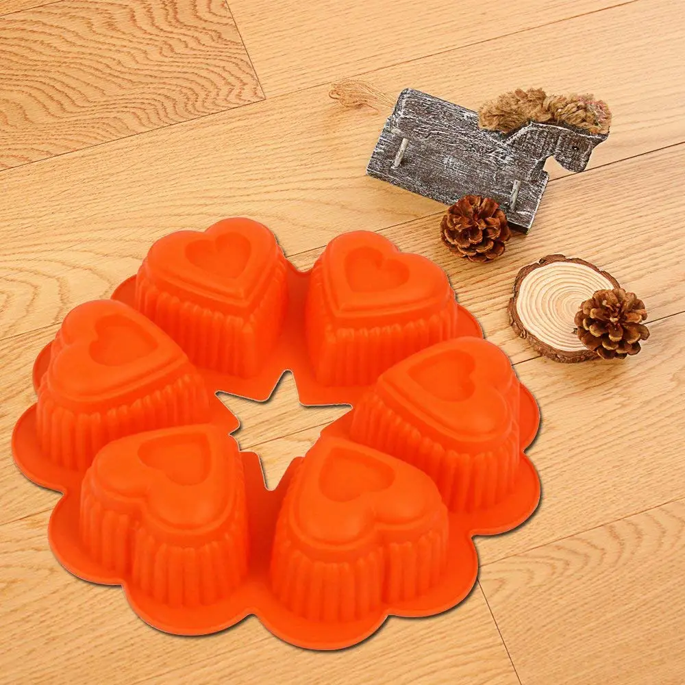 

25*25*4.5cm 136g DlY heart Shape Silicone Cake Mold Baking Tools Bakeware Maker Mold
