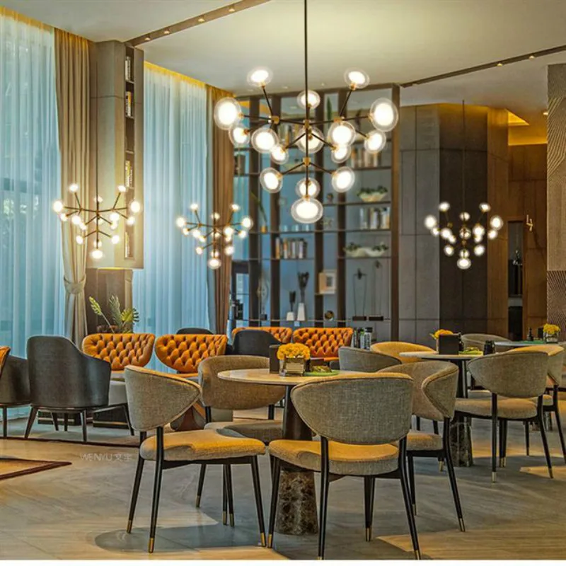 Современный стеклянный шар люстра для гостиной дизайн кухни ветка подвесной