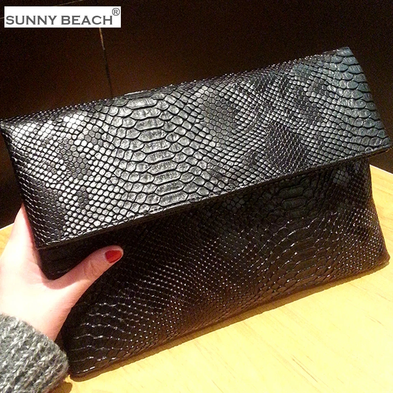 Брендовые конверты SUNNY BEACH под змеиную кожу женская сумка новинка 2020