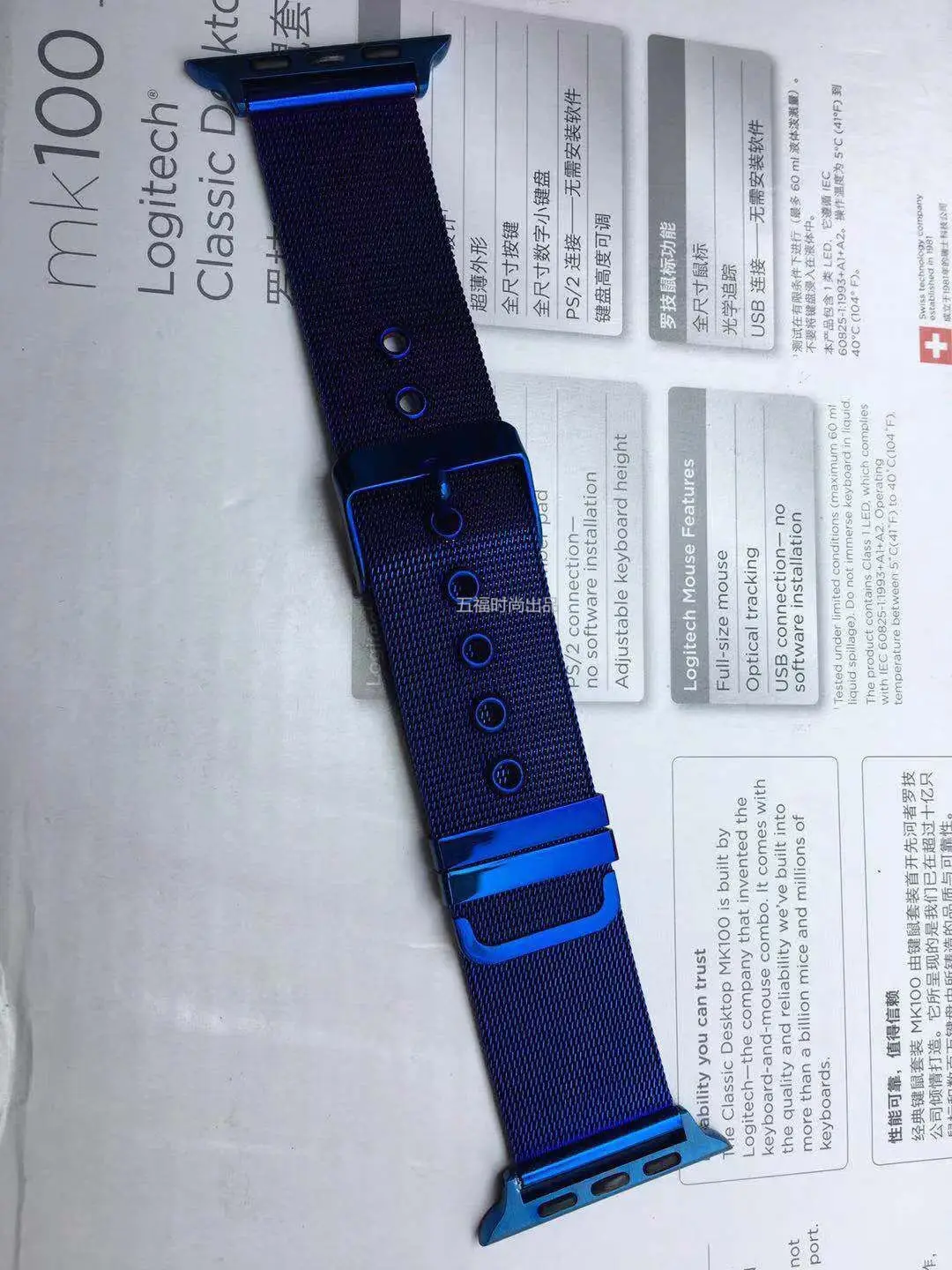 blue 42 мм 38 мм Миланская Петля из нержавеющей стали для Apple Watch Band 5 4 40 мм 44 мм металлический сетчатый ремешок для iWatch 3 2 1 - Цвет ремешка: blue
