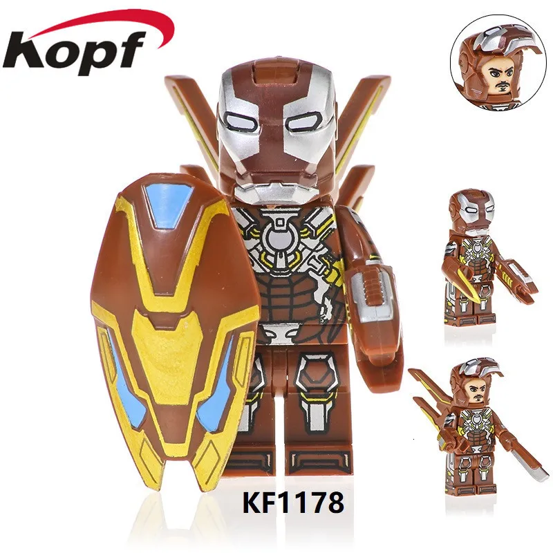 KF6093 8 шт./компл. Marvel Super Heroes Железный человек серии Фигурки M39 M85 M50 Кирпичи