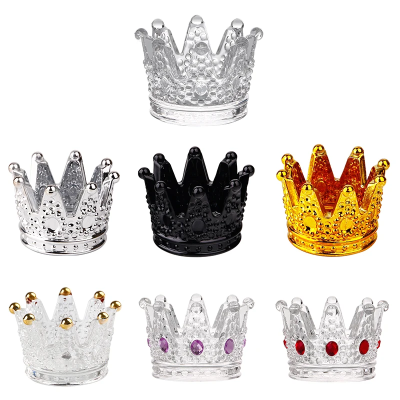 Золотой подсвечник Корона стеклянная посуда светильник домашний декор