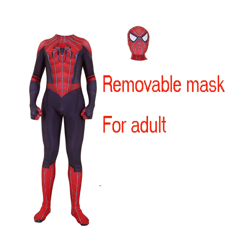 For adult Костюм для косплея «вдали от дома», гибридный костюм Raimi Spider, маска, боди Zentai, Комбинезоны на Хэллоуин для детей, взрослых мужчин - Цвет: For adult