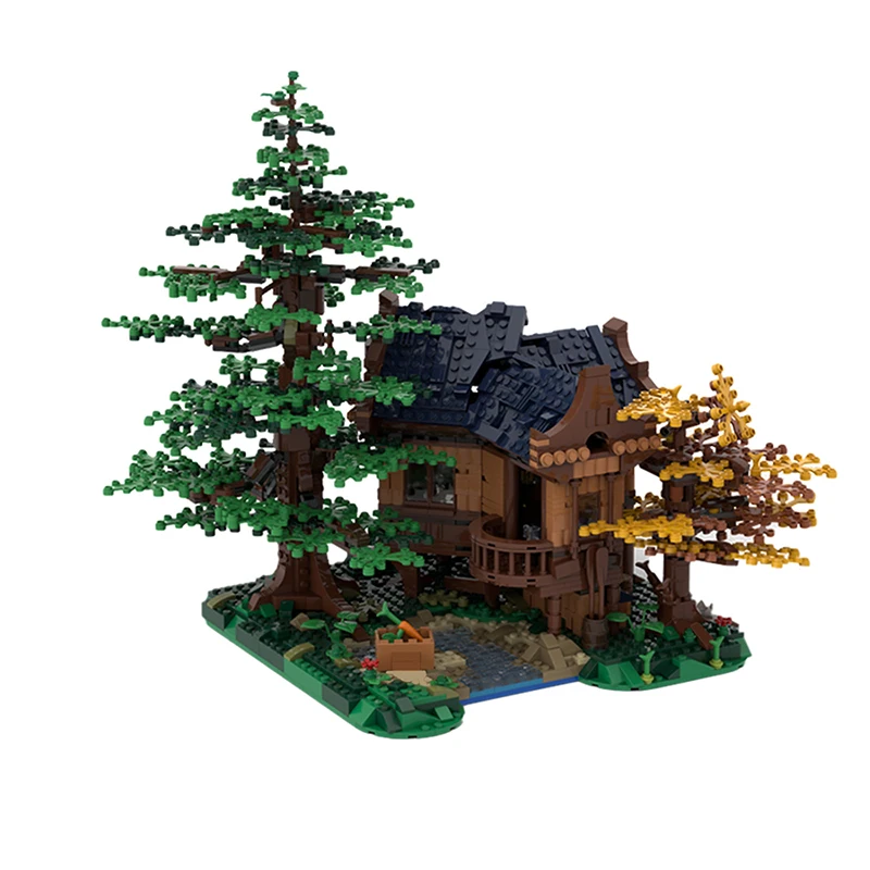 

MOC Architecture Series Villa Lake Tree House Building Blocks Set Family Cottage Model Hut Bricks Toy For Children Birthday Gift