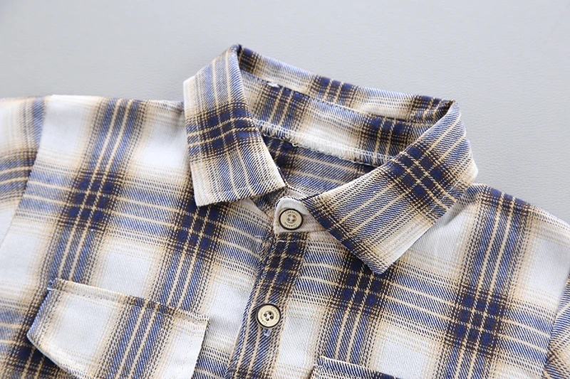 Модная популярная детская рубашка детские плед-рубашки для мальчиков и девочек