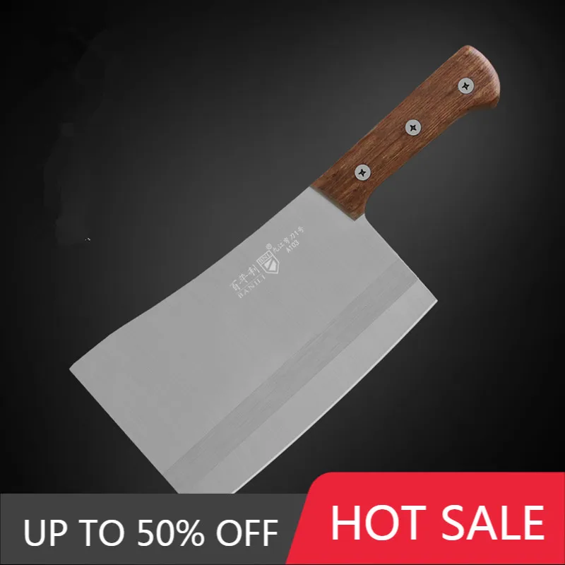 

Высококачественный деревянный поварской нож из нержавеющей стали, измельчитель, профессиональные ножи для резки костей, кухонный нож для о...