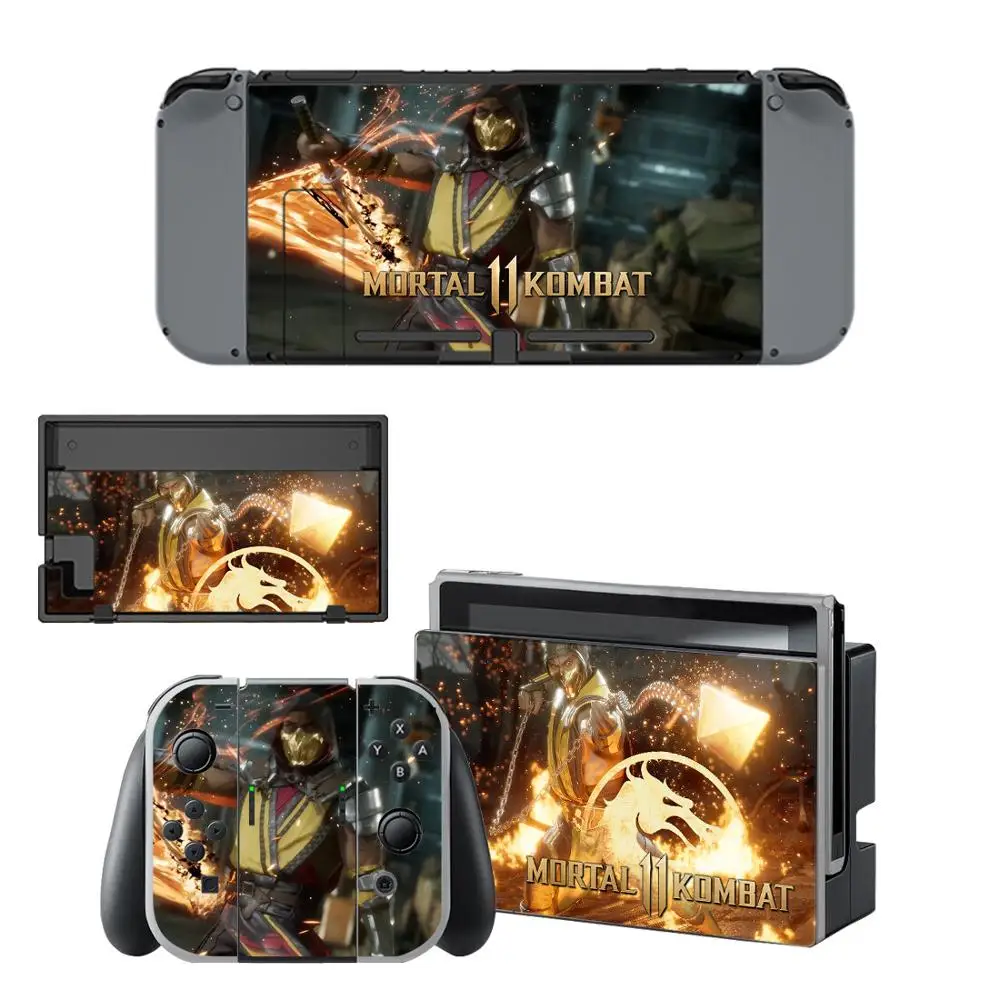 Виниловые наклейки для защиты кожи Mortal Kombat Nintendo Switch NS консоль + контроллер