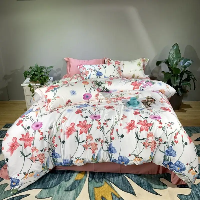 43 шелковистого египетского хлопка пододеяльник постельное белье Королевский