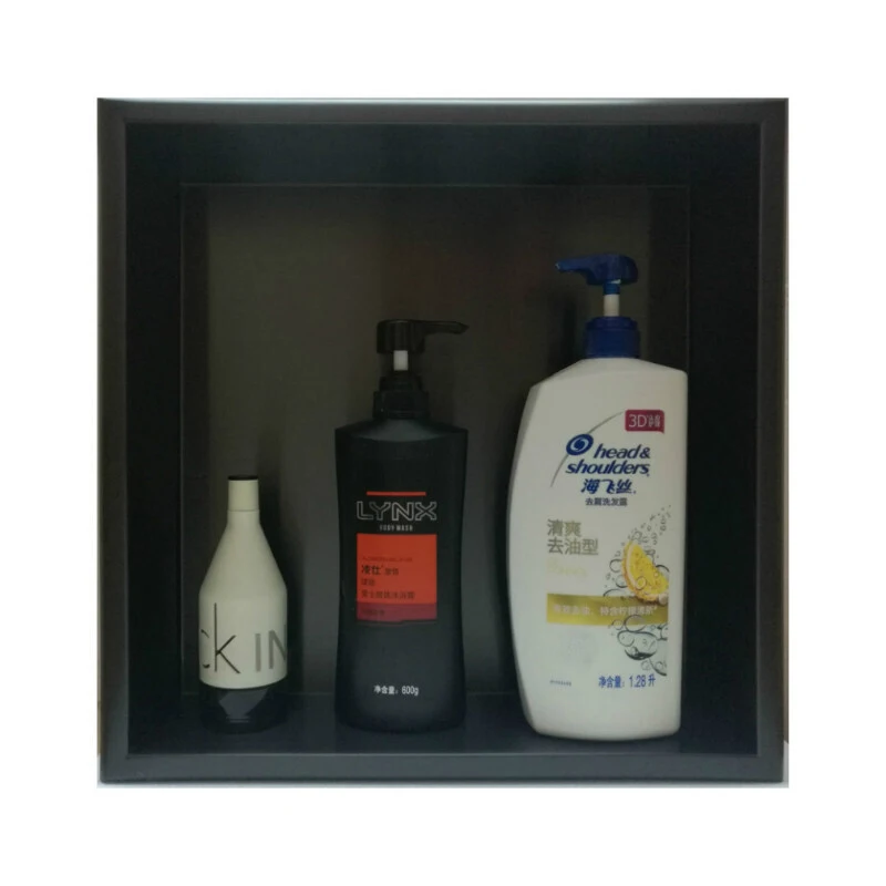 concealed matte black wall niche shower room stainless steel wall recessed box hotel bathroom recessed black shower niche free global shipping