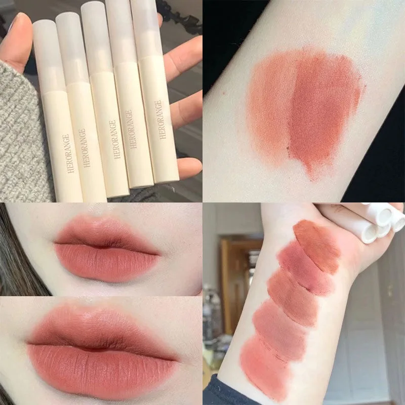 

Zq грязь для губ каштановый бархатный грязь для губ матовая отделка бархатный лак для губ женская помада белая