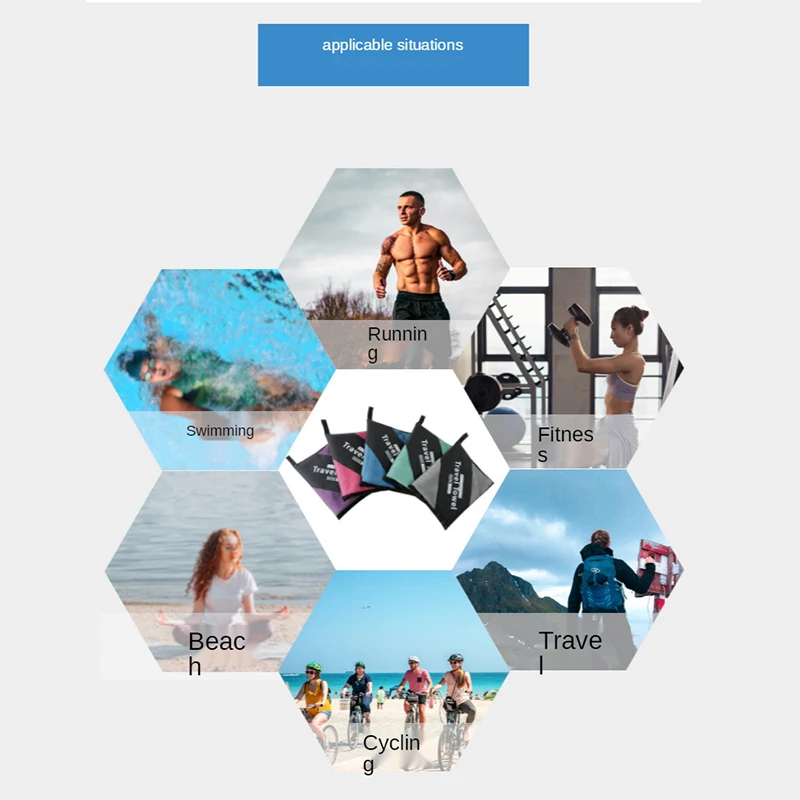 Полотенце из микрофибры быстросохнущее портативное спортивное полотенце для