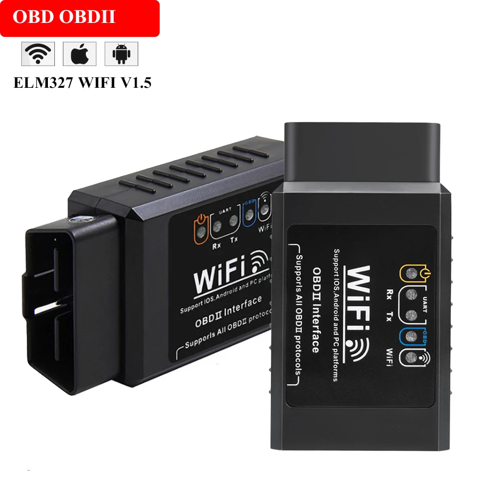 ELM327 Wifi V1.5 PIC18F25K80 для Android/IOS Авто OBD2 сканер 12 В считыватель кода неисправности