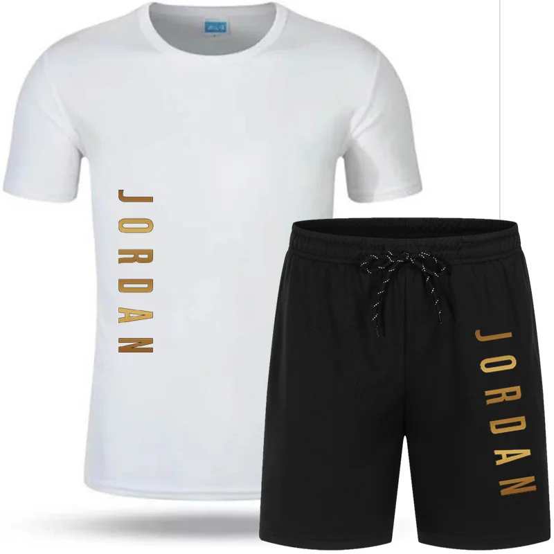 

2021 New Hip Hop T-Shirt Sportsuit Couples Quick Dry Casual Sportsuit Summer Short Sleeve Shorts Fashion 2-piece set