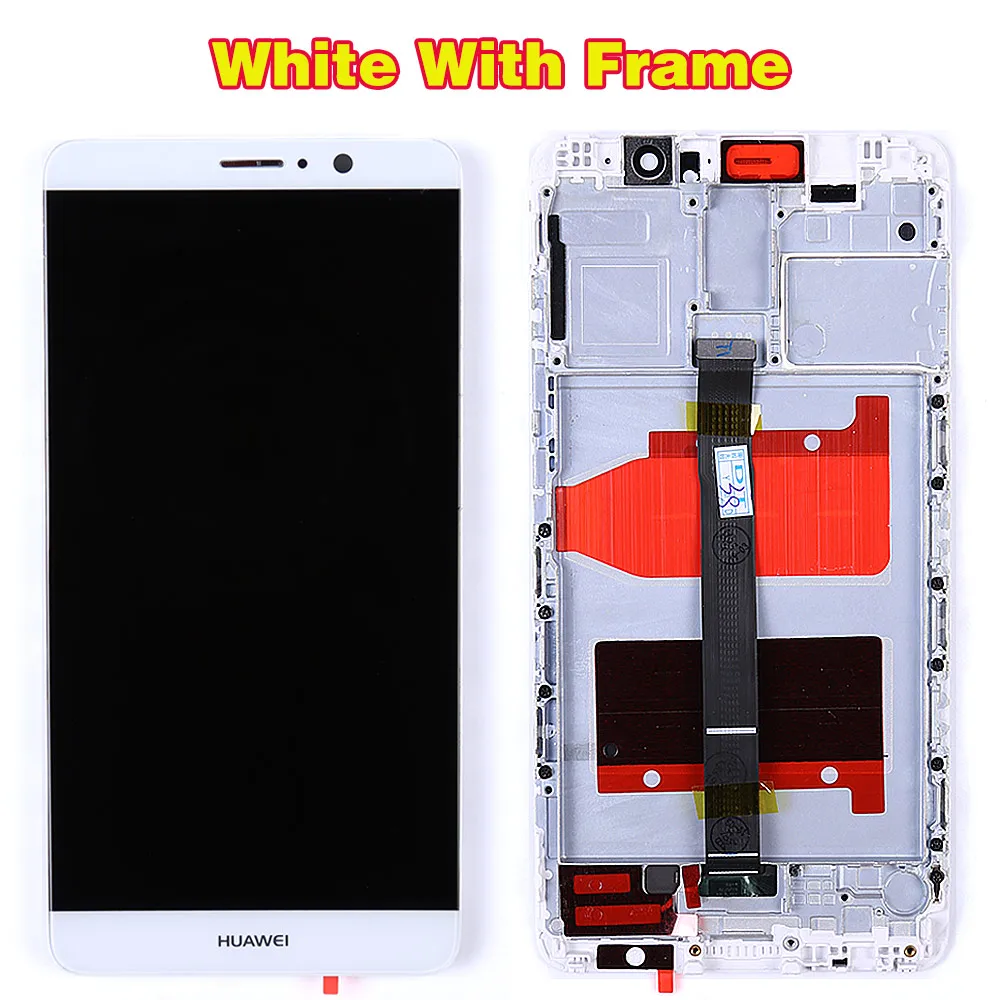 White With Frame Huawei mate 9 ips 5,9 дюймов ЖК-дисплей кодирующий преобразователь сенсорного экрана в сборе 1920*1080 рамка с бесплатным инструментом и стеклянной пленкой - Цвет: White With Frame