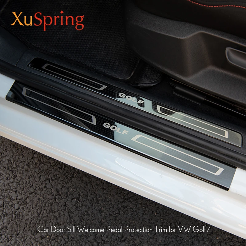 For VW Golf 7 2016 2017 2018 2019 2020 2021 EU/US Version Car Scuff Plate Door Sill Trim Welcome Pedal Car-accessories Styling